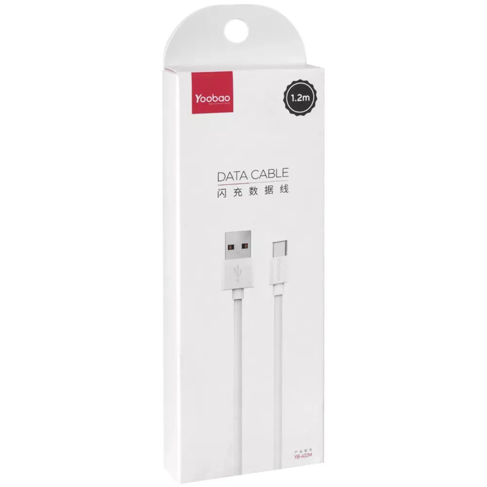 Кабель USB C 2A (1.2m) Yoobao YB430C White - фото 3