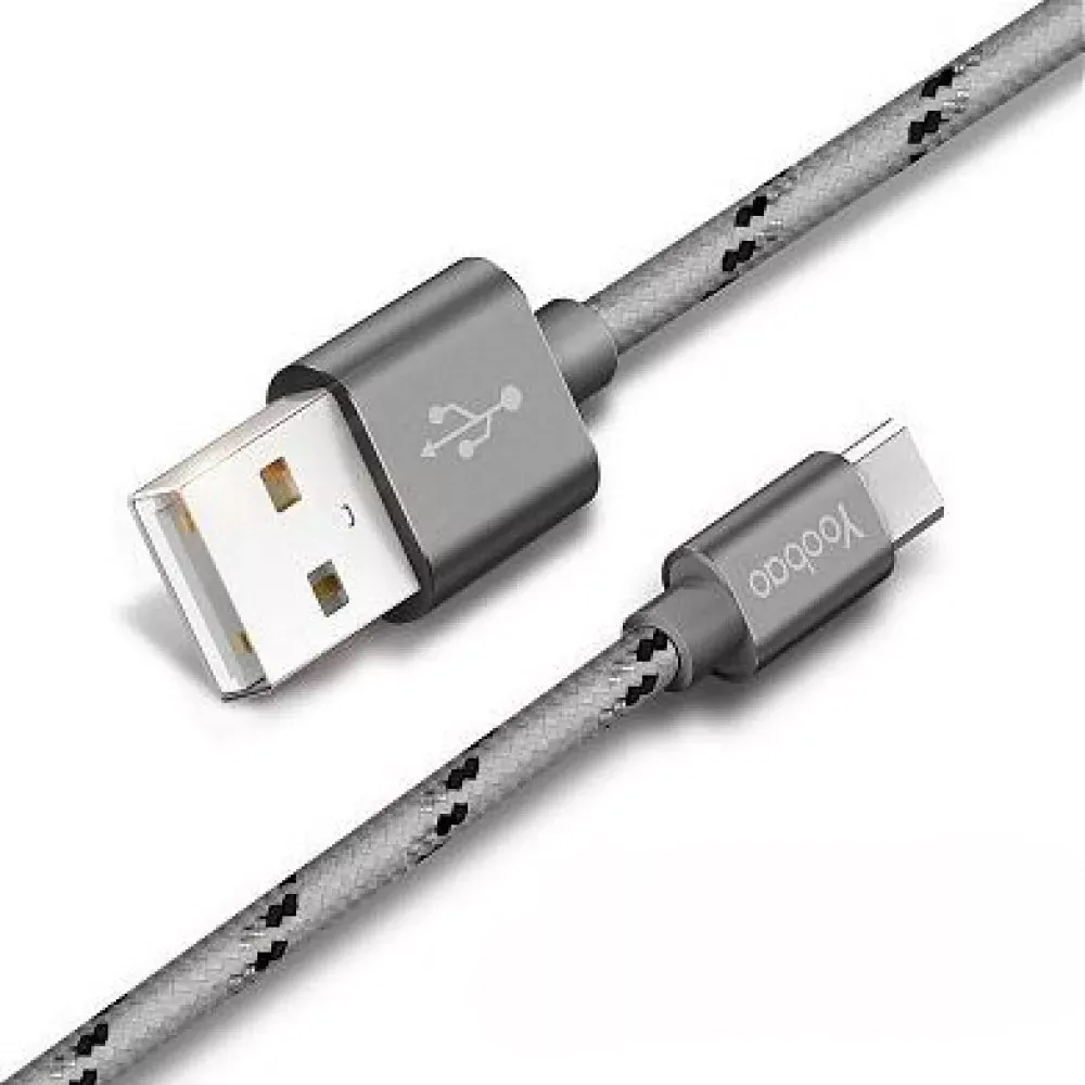 Кабель USB C 2A (1m) Yoobao YB415C — Gold - фото 4