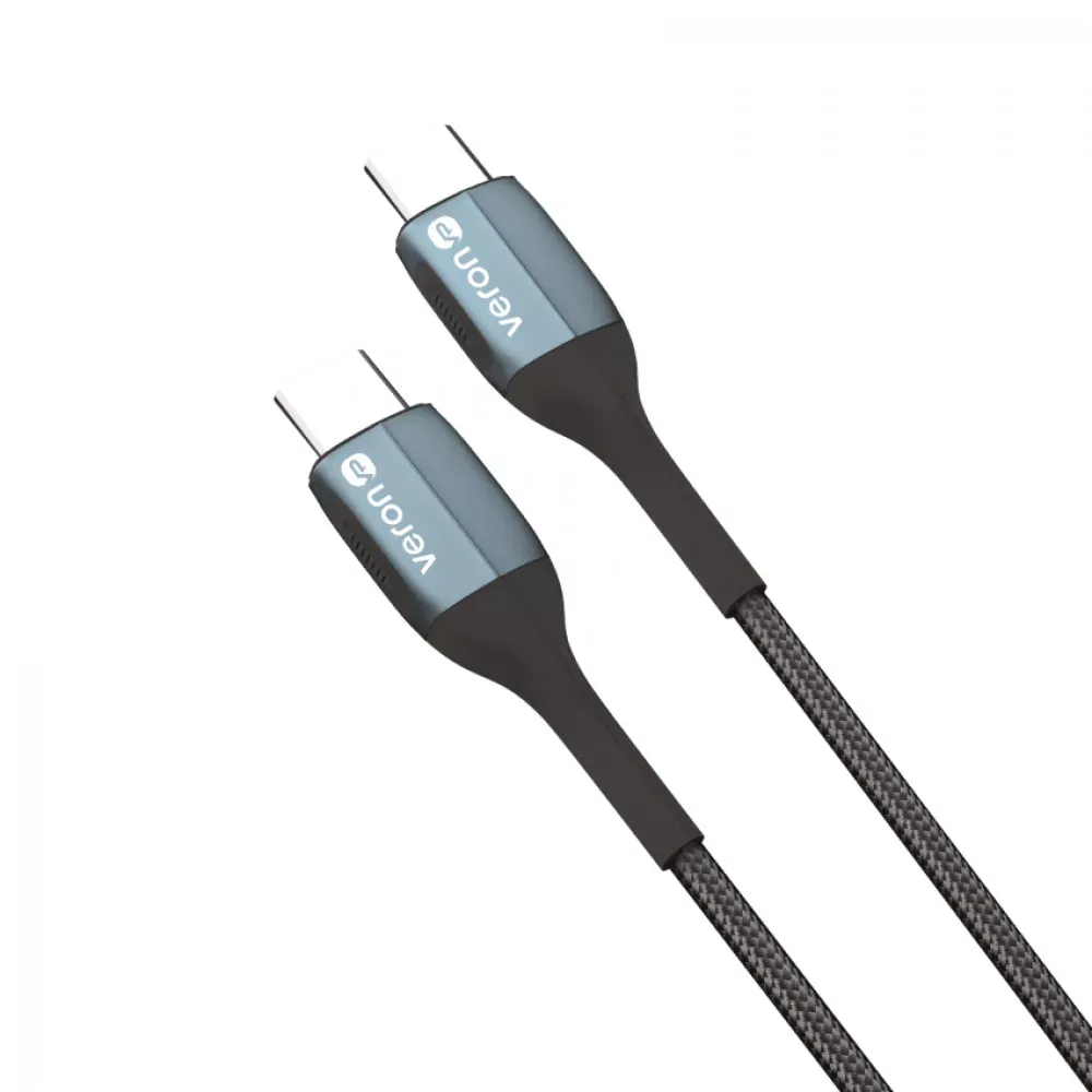 Кабель USB C to C 3A PD Veron CC09 Nylon — Black — фото 4