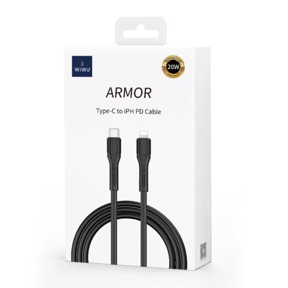 Кабель USB C to C PD WiWU Armor Wi-C005C — White - фото 3