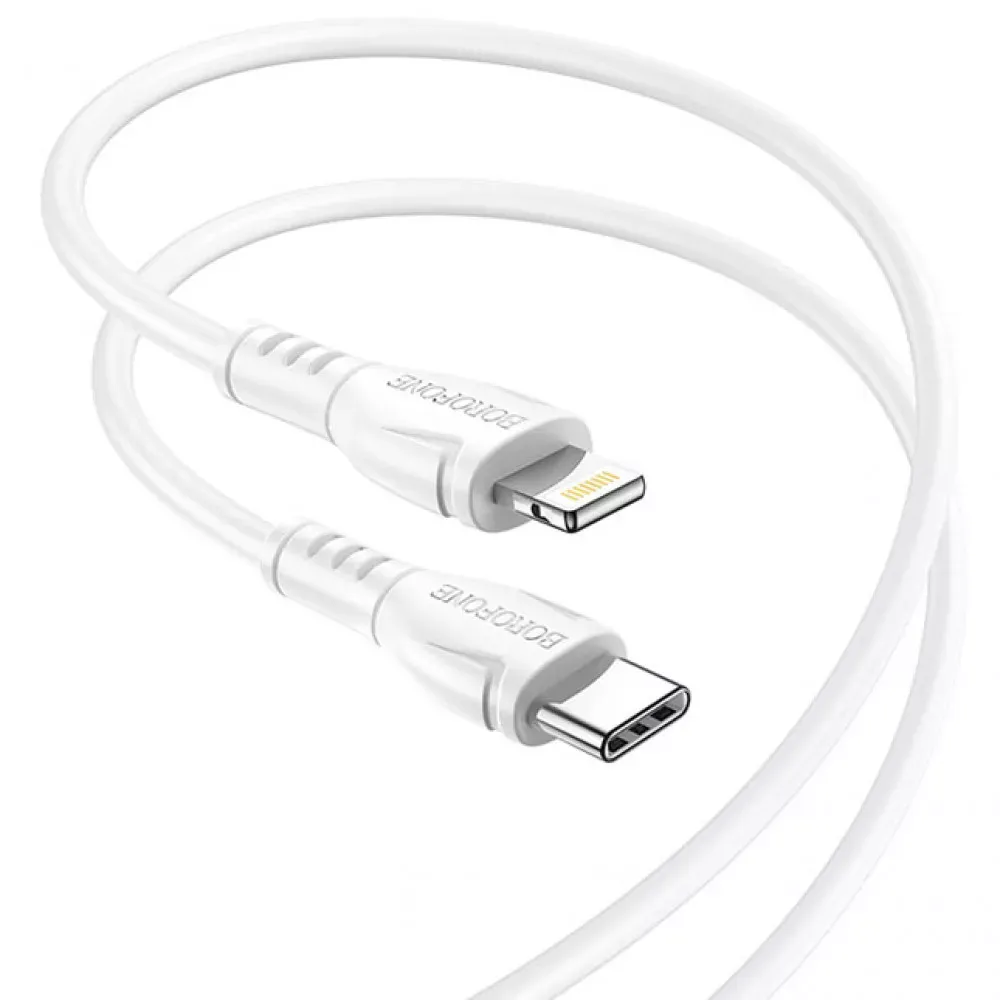 Кабель USB C to Lightning 12W PD (1m) Borofone BX51 — White — Borofone