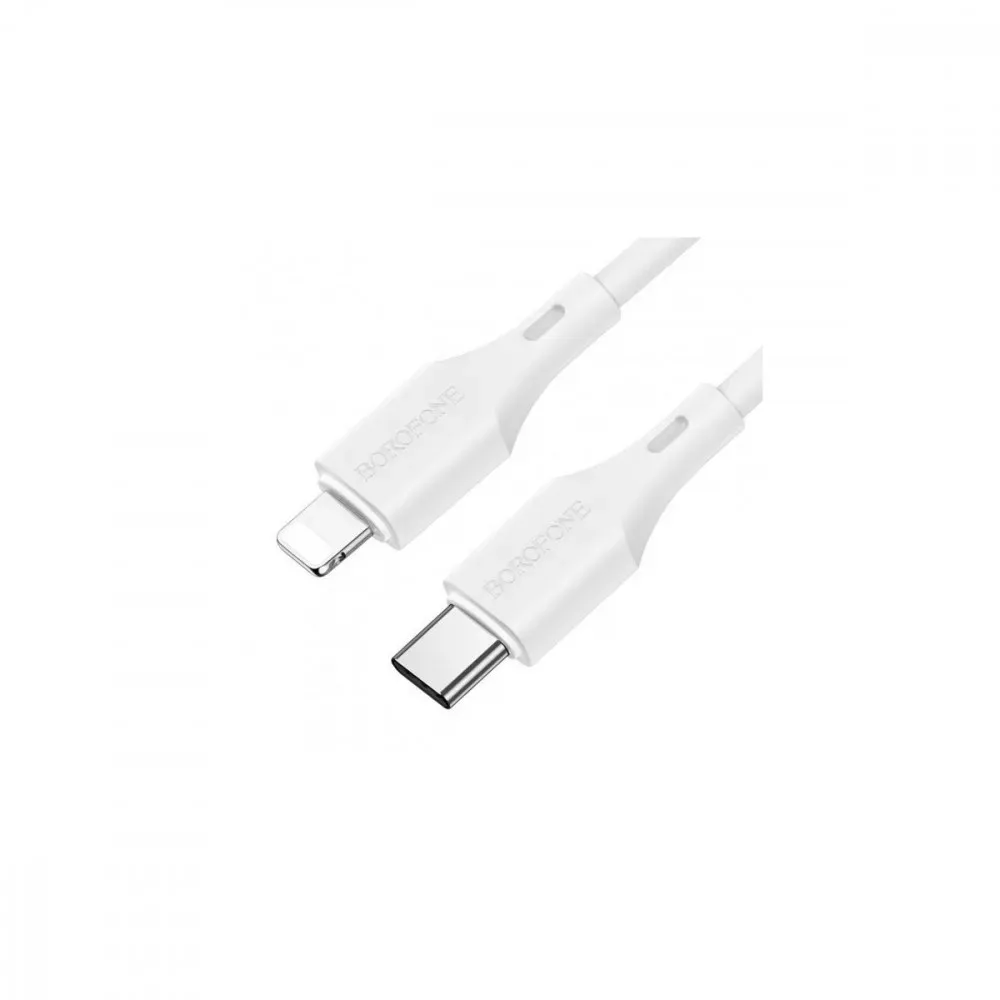 Кабель USB C to Lightning 12W PD Borofone BX51 — White - фото 9