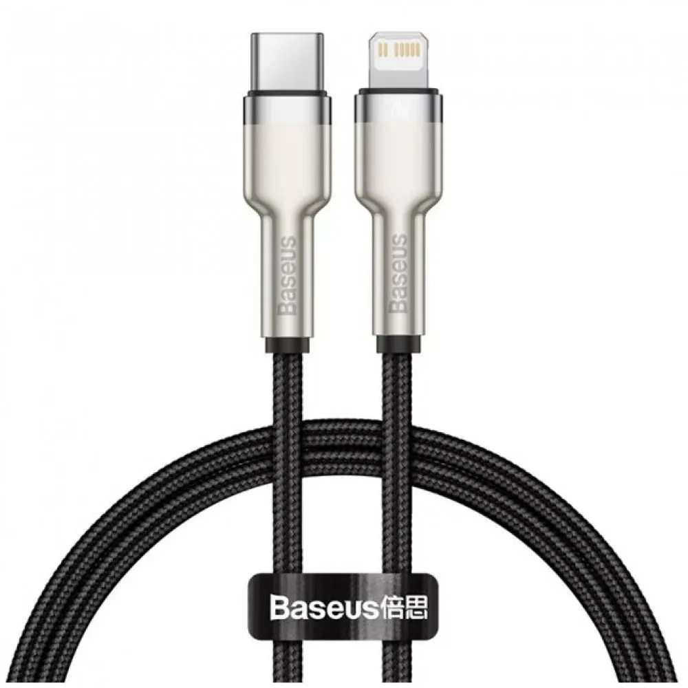 Кабель USB C to Lightning 20W (0.25m) Baseus (CATLJK-01) Cafule Series Metal — CATLJK-01 Black