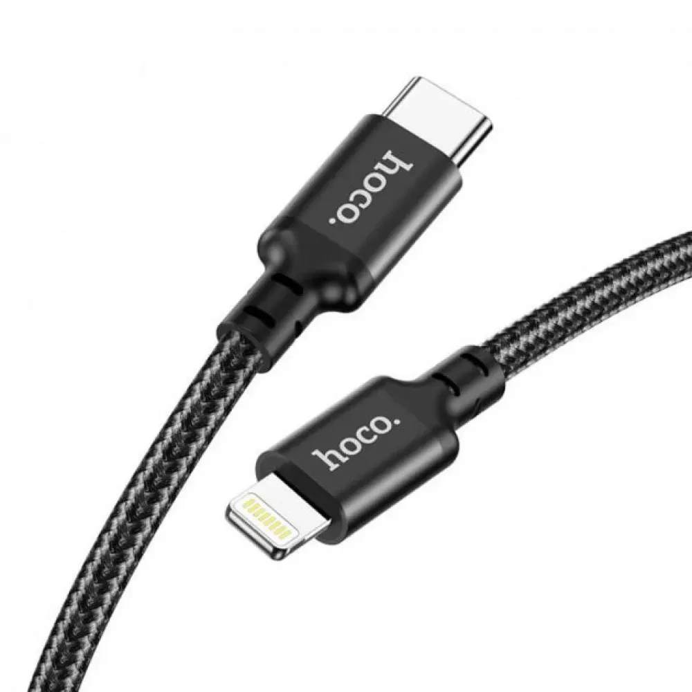 Кабель USB C to Lightning 20W PD (2m) — Hoco X14 Double Speed — Black - фото 4