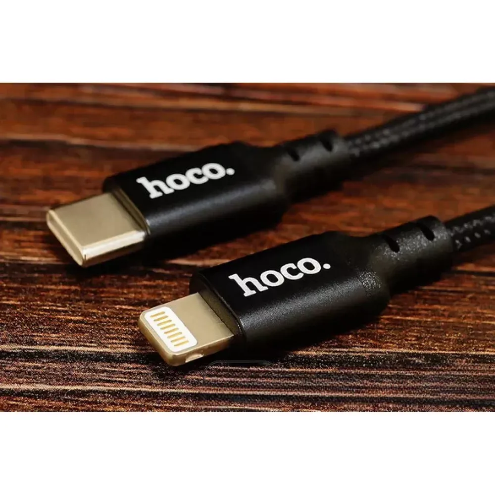 Кабель USB C to Lightning 20W PD (2m) — Hoco X14 Double Speed — Black - фото 8