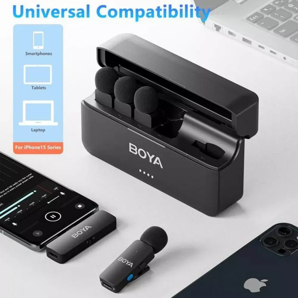 Беспроводной микрофон для телефона BOYA BY-V4U з роз'ємом USB Type-C для iPhone та Android — фото 4