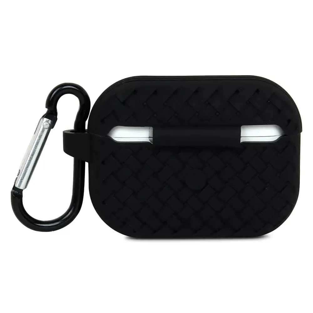 Airpods Pro Case — Fabric Pattern — Black - фото 3