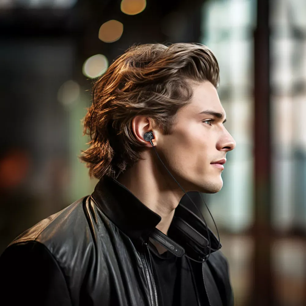 Bluetooth Earphones Hoco ES70 — Black - фото 5