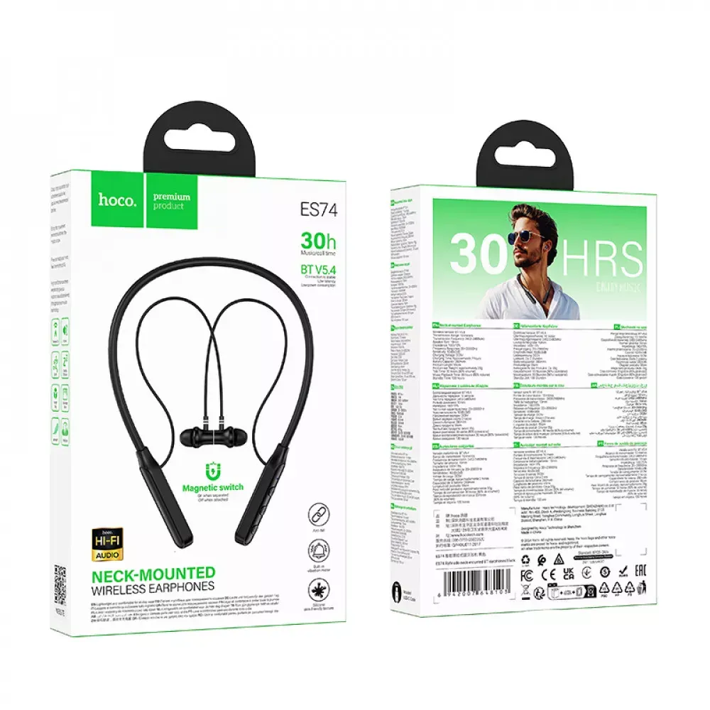 Bluetooth Earphones Hoco ES74 — Black - фото 3