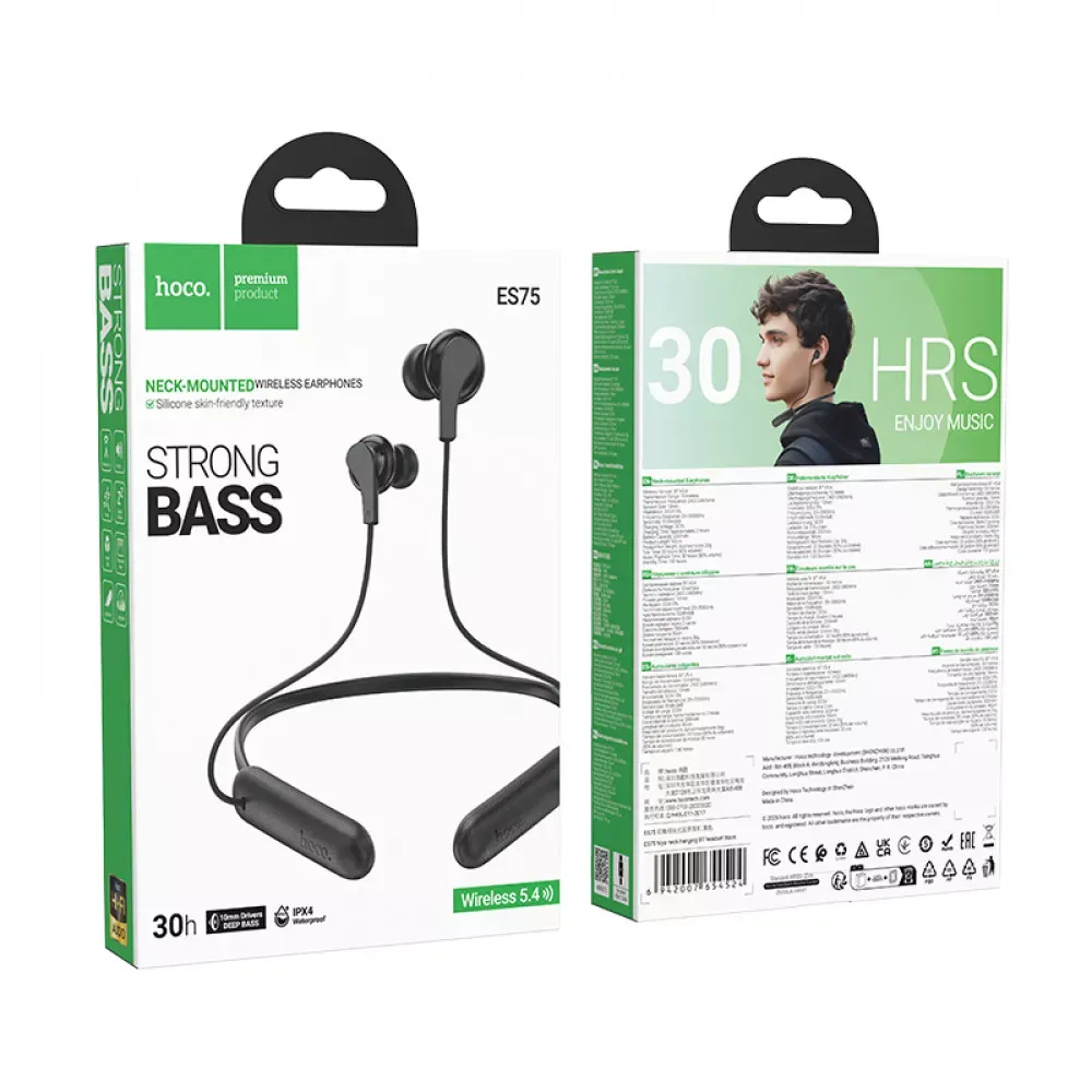 Bluetooth Earphones Hoco ES75 — Black - фото 3