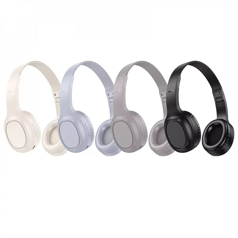 Bluetooth Headphones  Hoco W46 — Light Blue Gray - фото 3