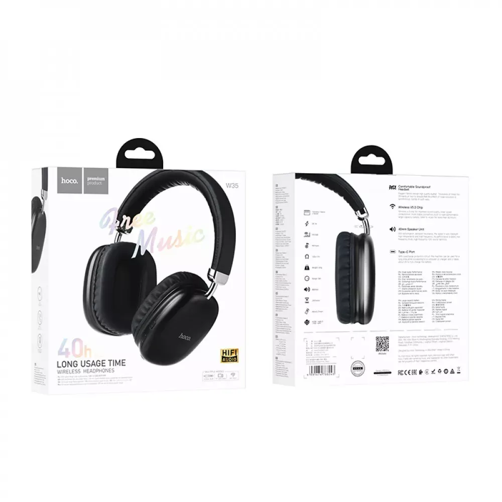 Bluetooth Headphones Hoco W35 — Black - фото 3
