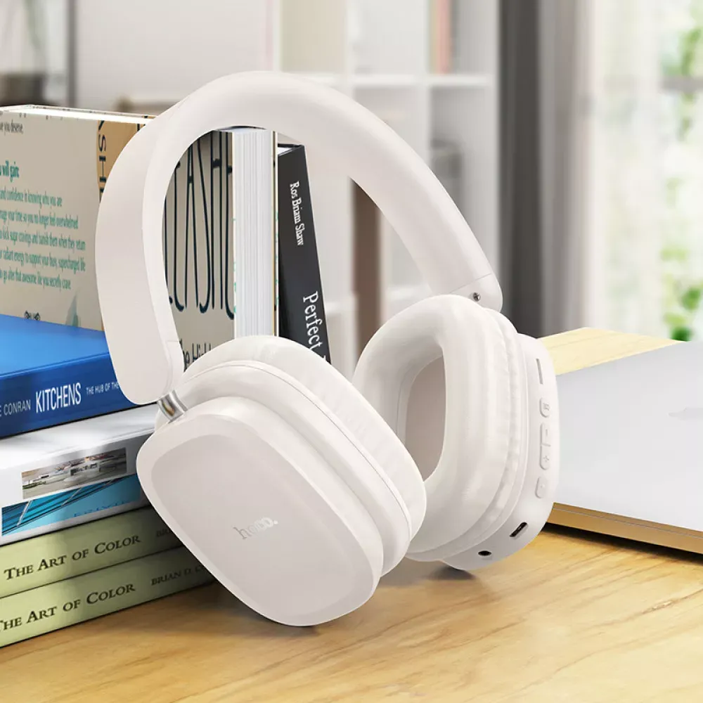 Bluetooth Headphones — Hoco W51 — Milky White - фото 5