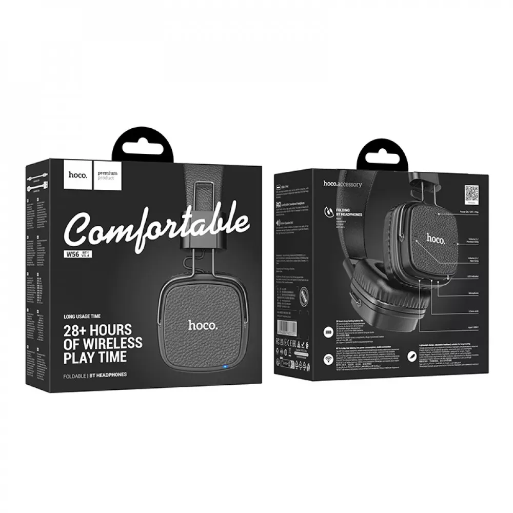 Bluetooth Headphones — Hoco W56 — Black - фото 3
