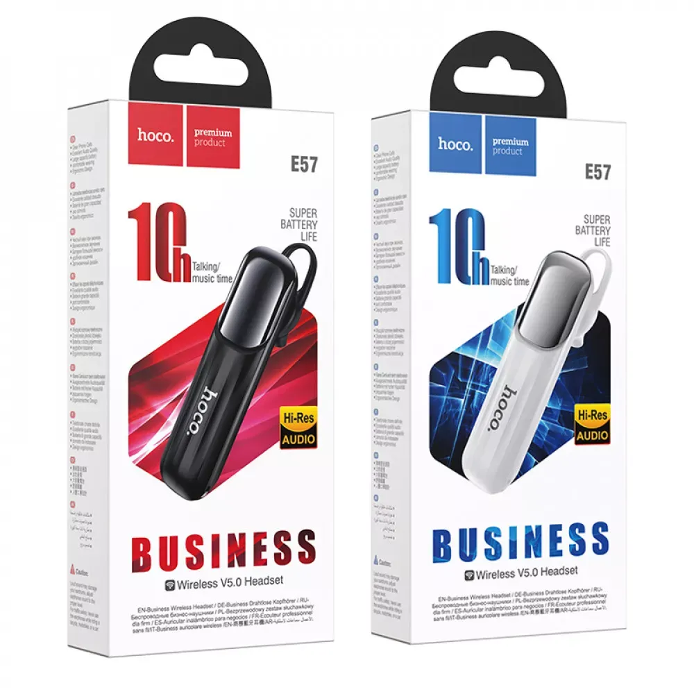 Bluetooth Headset Hoco E57 — Black - фото 7