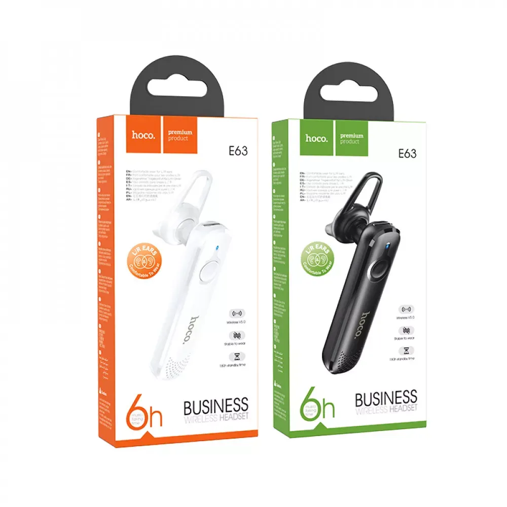 Bluetooth Headset — Hoco E63 — Black - фото 3