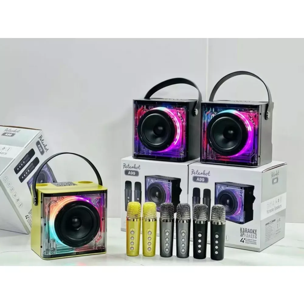 Bluetooth Speaker & 2 Microphones CL-227 — Black - фото 4