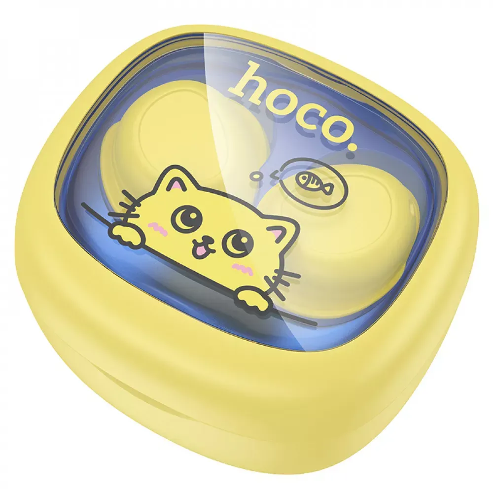 Bluetooth гарнітура TWS Hoco EW111 — Yellow - фото 5