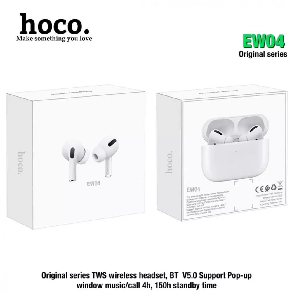 Bluetooth гарнітура TWS — Hoco EW04 Plus — White - фото 3