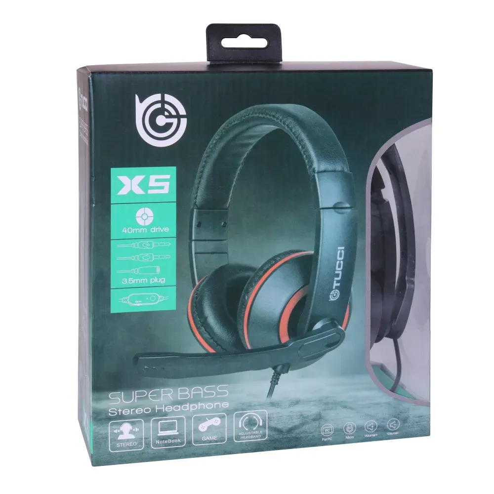 Gaming Headset 3.5mm (Adapter 2x3.5mm) TUCCI TC-X5 - фото 3