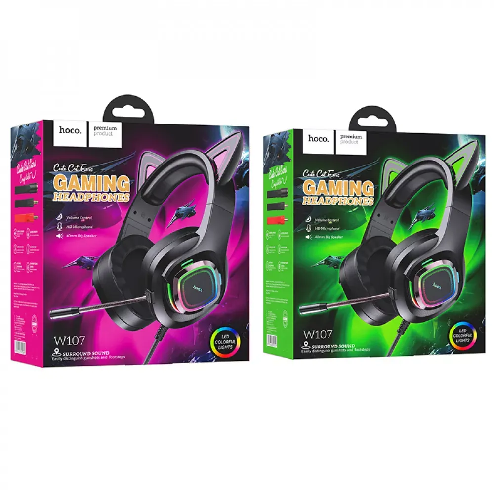 Gaming Headset — Hoco W107  — Elf Cat - фото 3