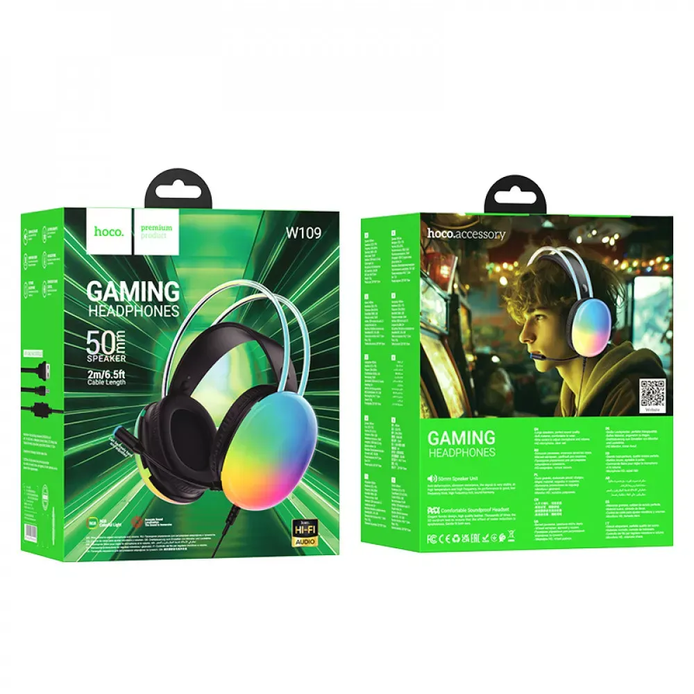 Gaming Headset — Hoco W109  — Black - фото 3