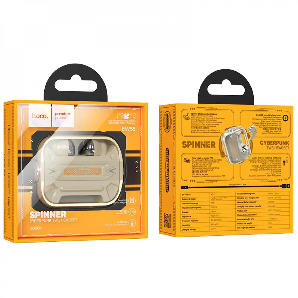 TWS Bluetooth Headset Hoco EW55 — Gold - фото 3