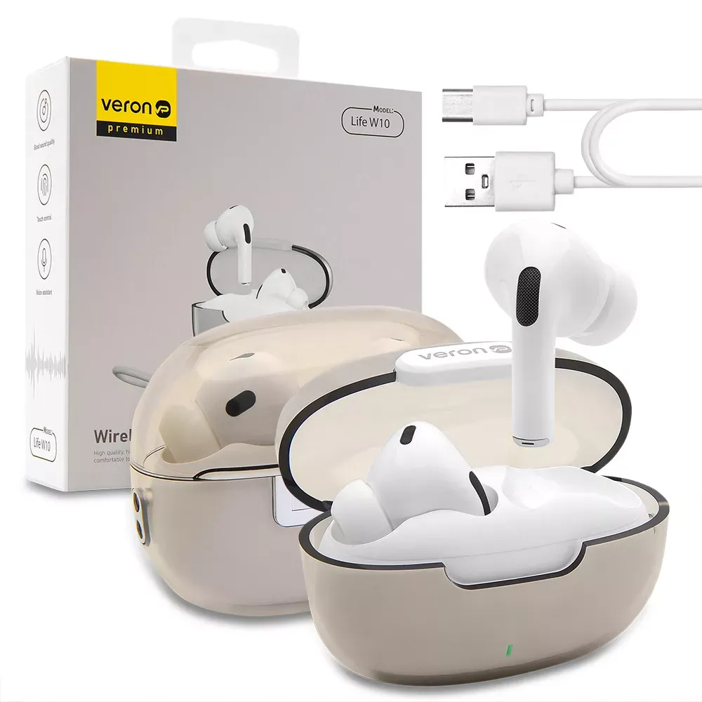 TWS Bluetooth Headset Veron W10 Life — Silver - фото 6