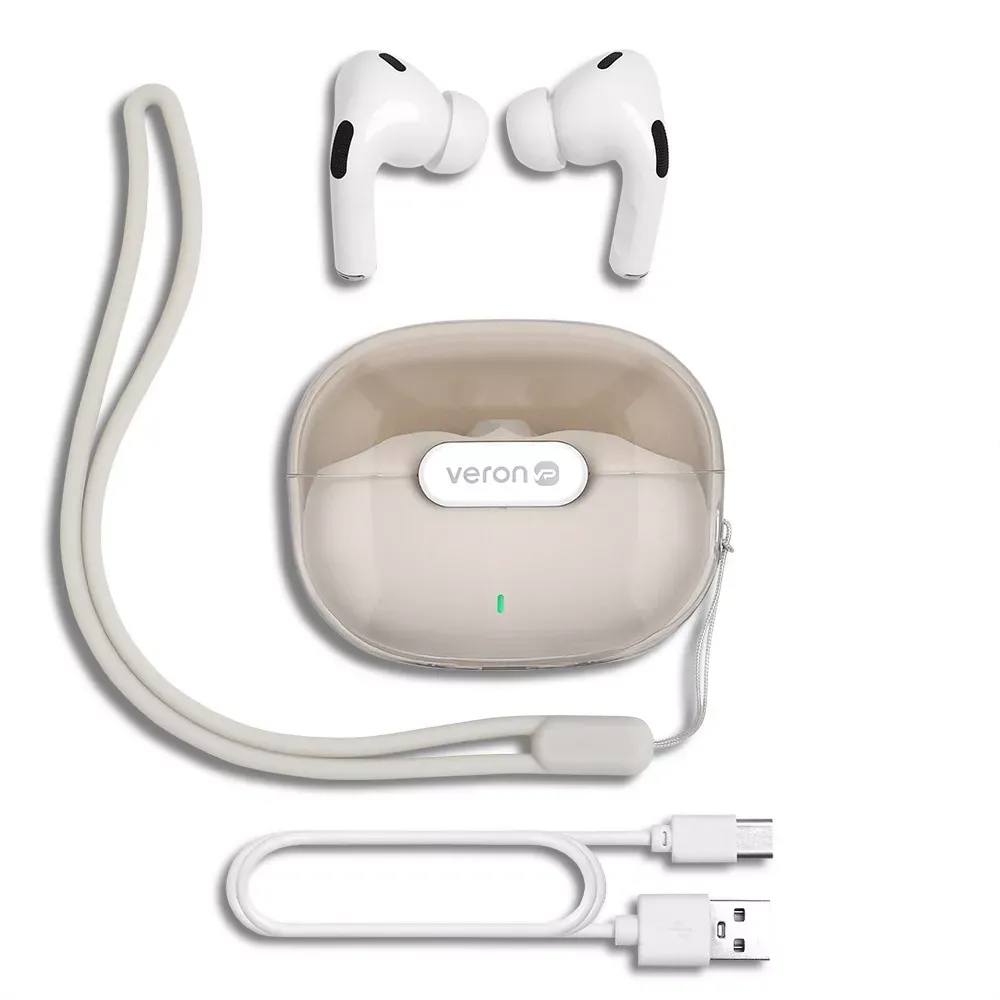 TWS Bluetooth Headset Veron W10 Life — Silver - фото 7