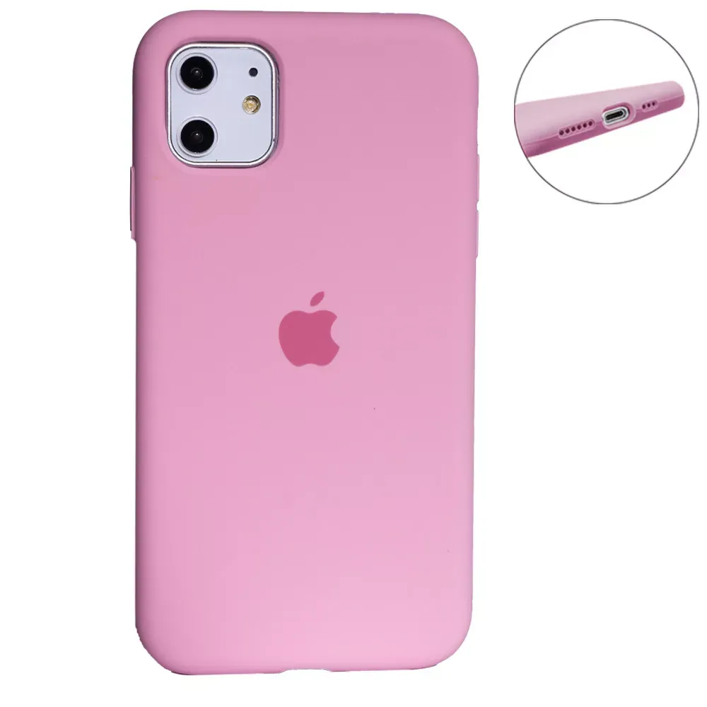 Original Silicone Case Full Size iPhone 11 — Light Pink (6)