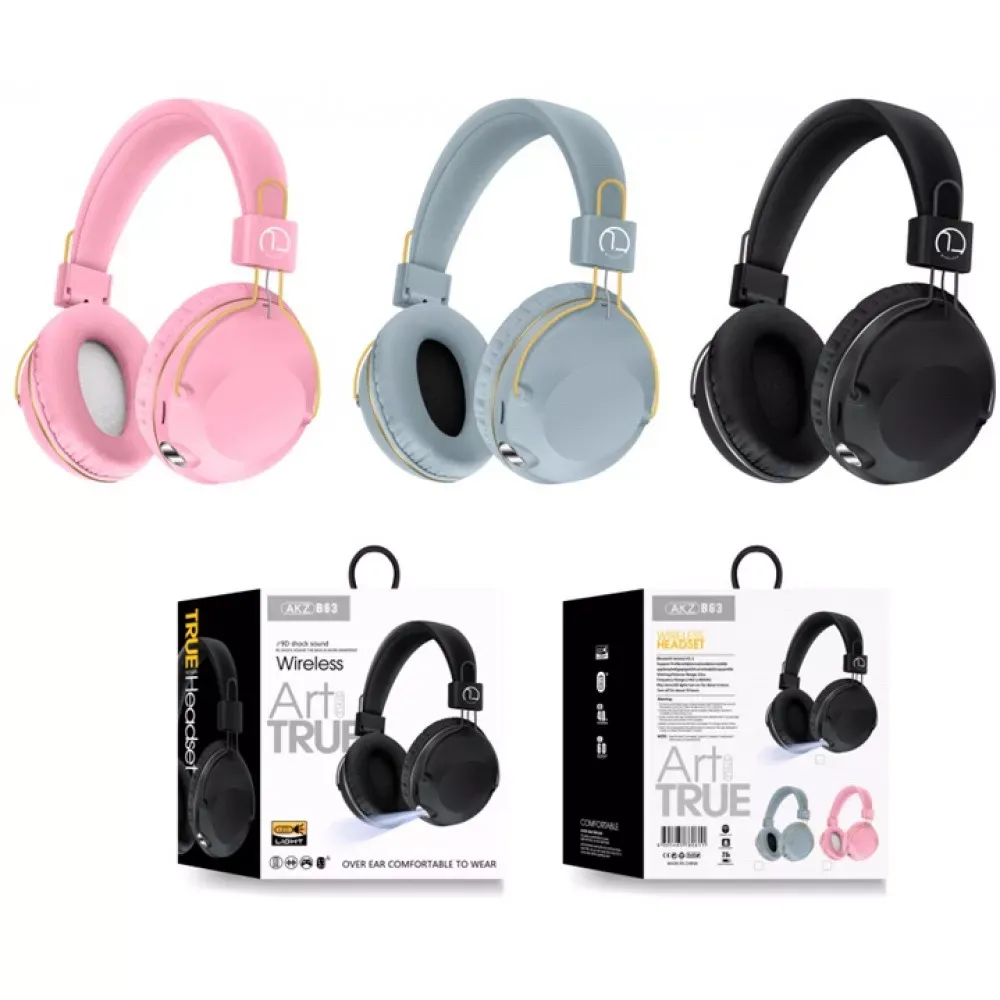 Навушники Bluetooth AKZ-B63 — Black — фото 3