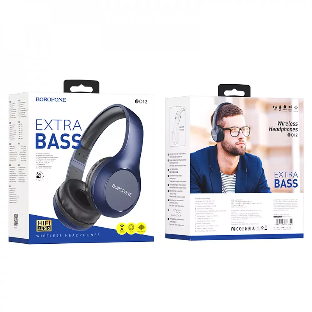 Навушники Bluetooth Borofone BO19 Musique — Blue — фото 3