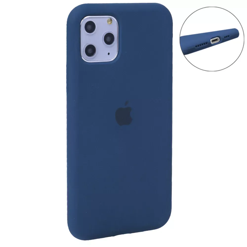 Original Silicone Case Full Size iPhone 12 Pro Max 6.7" — Midnight blue (8)