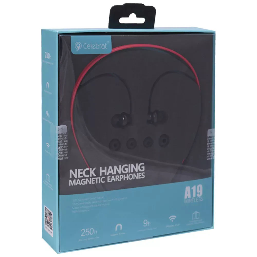 Навушники Bluetooth Celebrat A19 — Red - фото 3