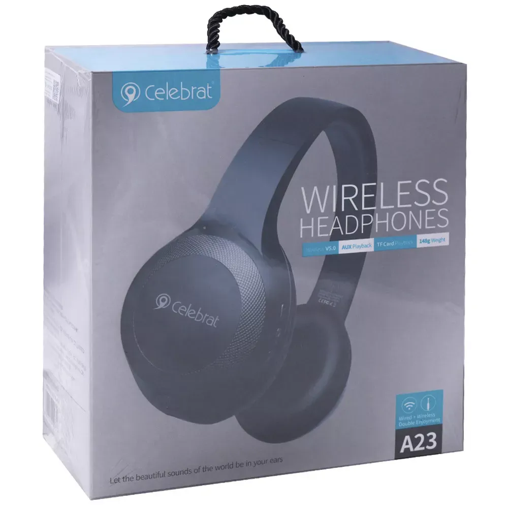 Навушники Bluetooth Celebrat A23 — Black — фото 3