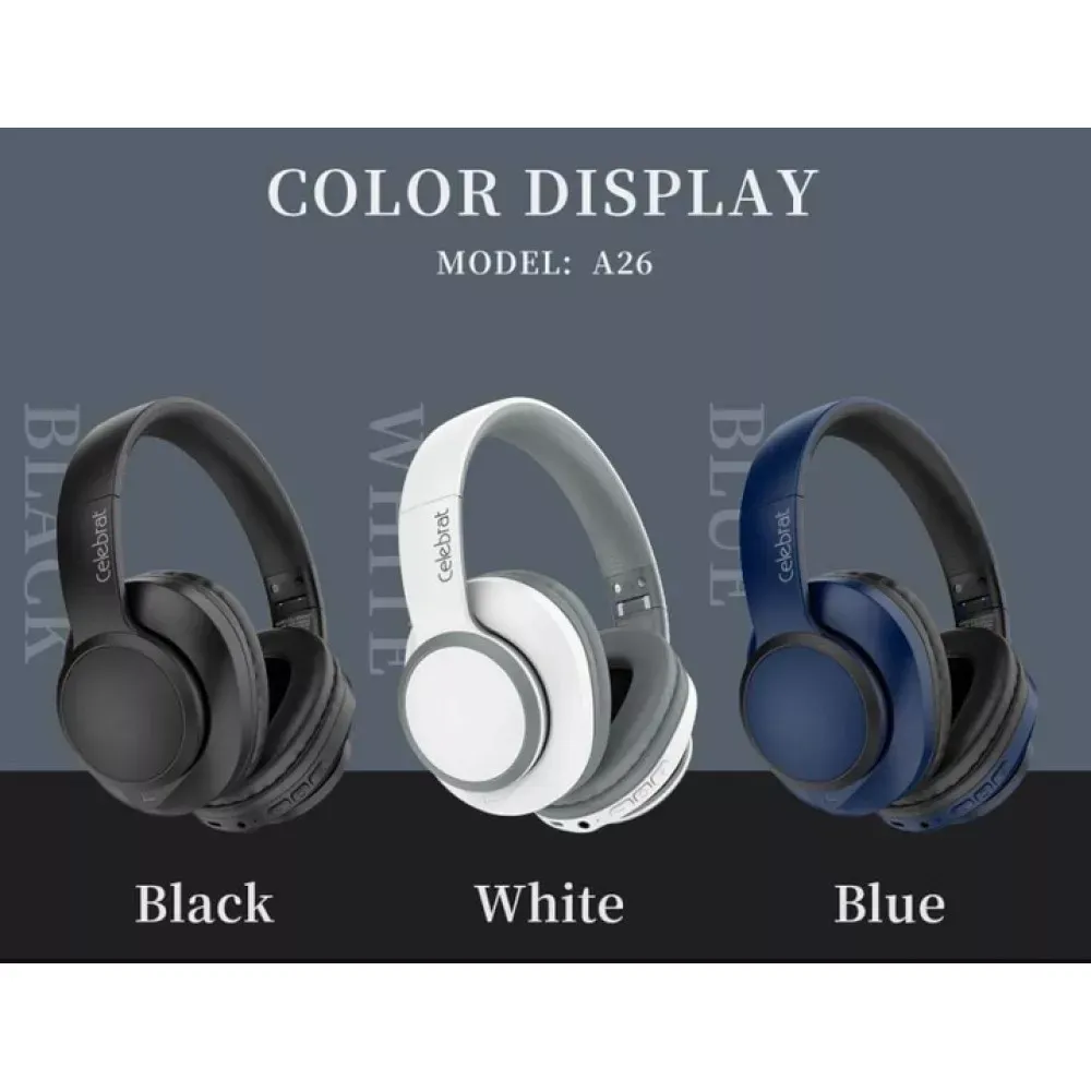 Навушники Bluetooth Celebrat A26 — Black — фото 6
