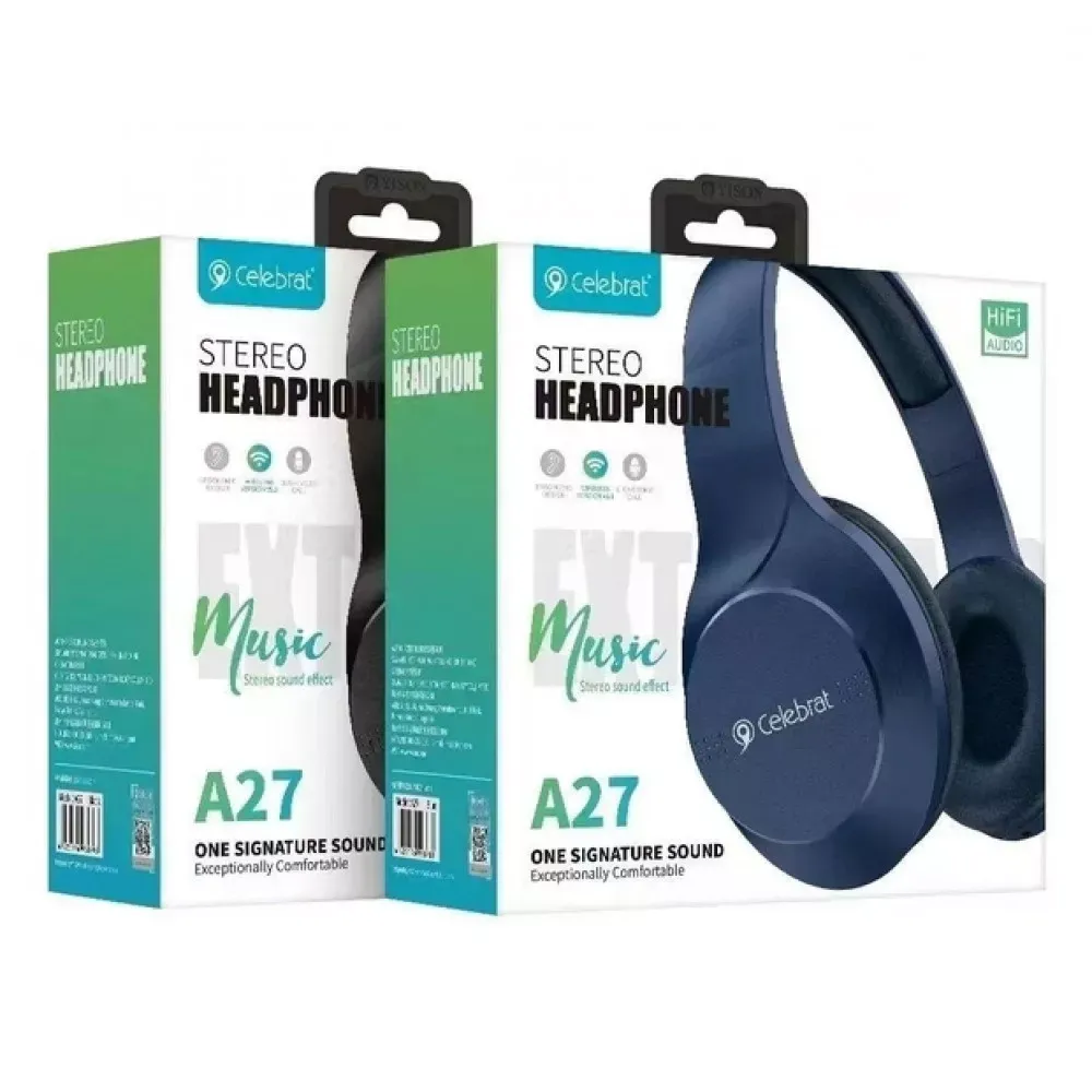 Навушники Bluetooth Celebrat A27 — Black — фото 3