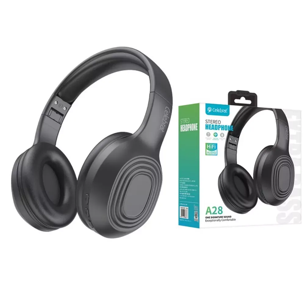 Навушники Bluetooth Celebrat A28 — Black — фото 3