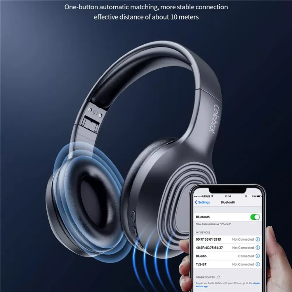 Навушники Bluetooth Celebrat A28 — Black — фото 6