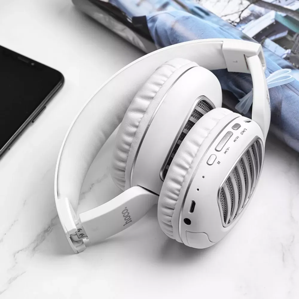 Навушники Bluetooth Hoco W23 Brilliant sound — White - фото 5