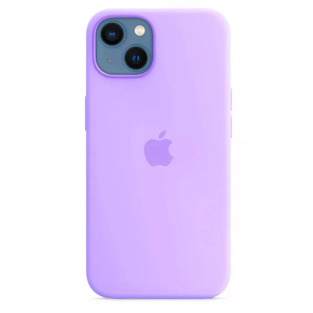 Original Silicone Case Full Size iPhone 13 6.1" — Blue Bird Feather - фото 8