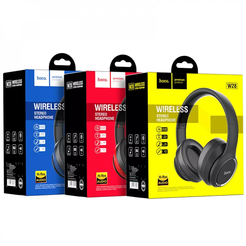 Навушники Bluetooth Hoco W28 Journey — Red - фото 12