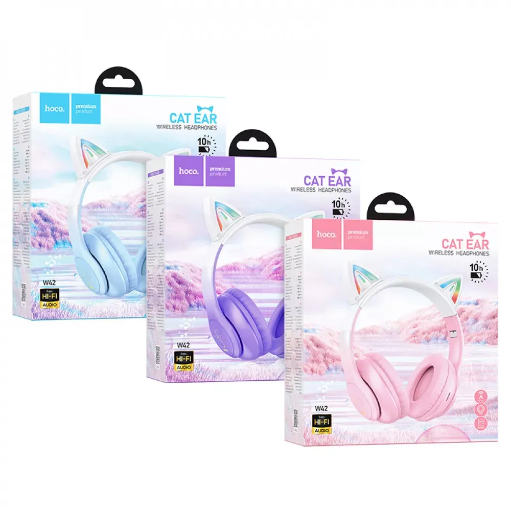 Навушники Bluetooth Hoco W42 Adventure — Cherry Blossom - фото 3