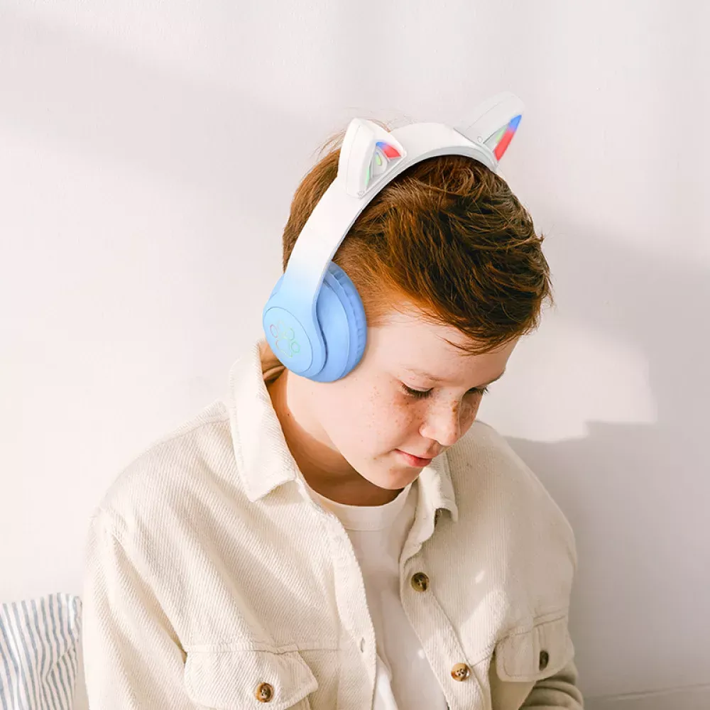 Навушники Bluetooth Hoco W42 Adventure — Crystal Blue — фото 5