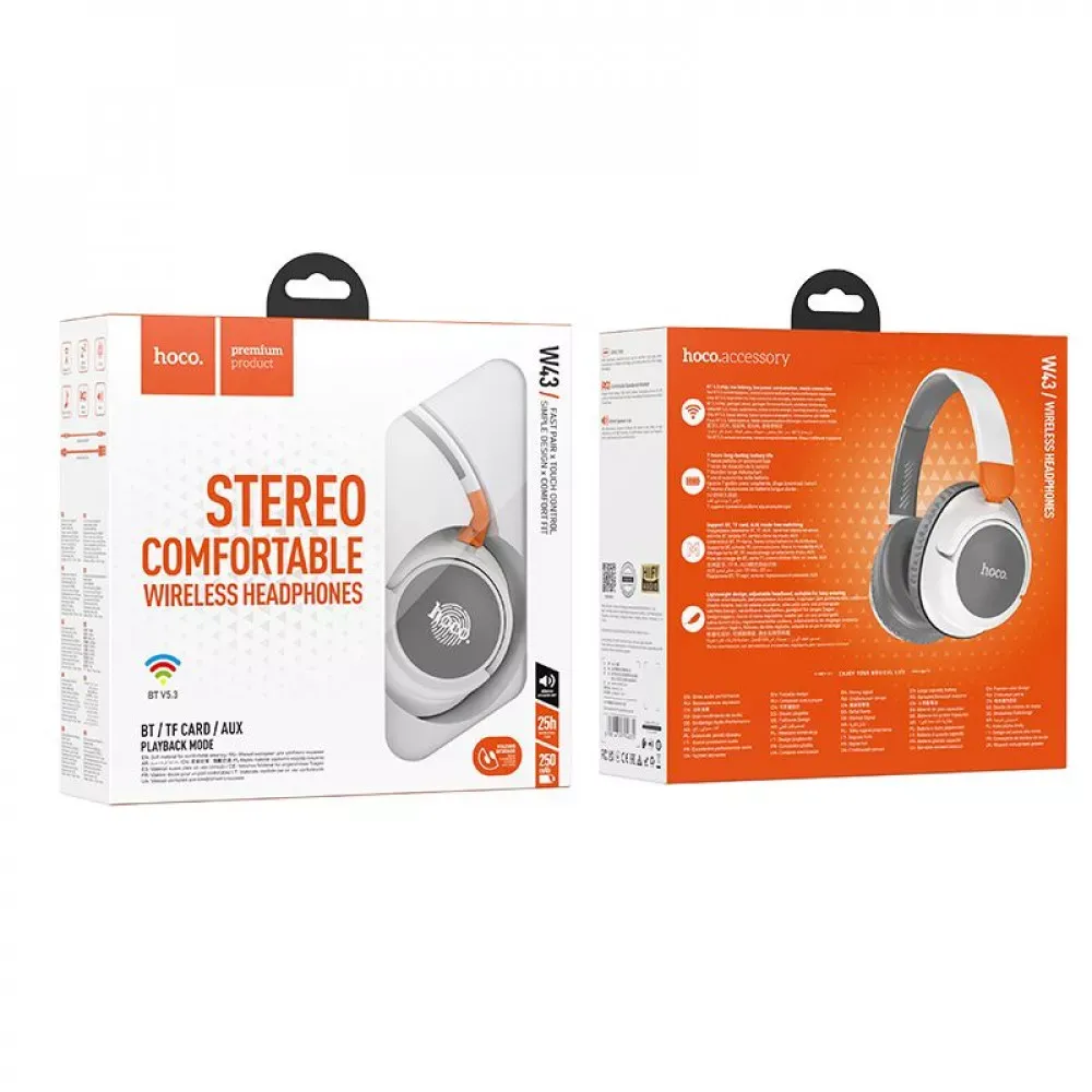 Навушники Bluetooth Hoco W43 Adventure — White — фото 4