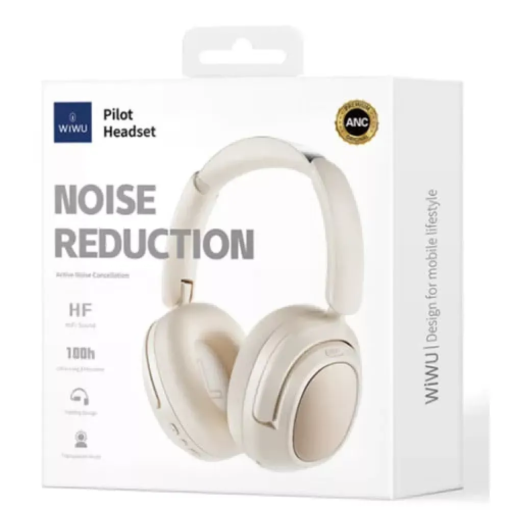 Навушники Bluetooth WiWU TD-03 Pilot — White — фото 3