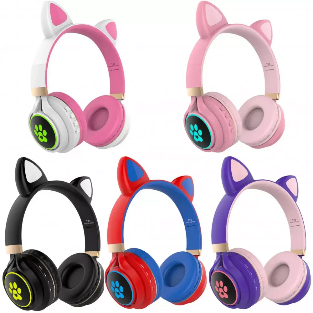 Навушники Bluetooth — TUCCI T23 LED — Red - фото 3