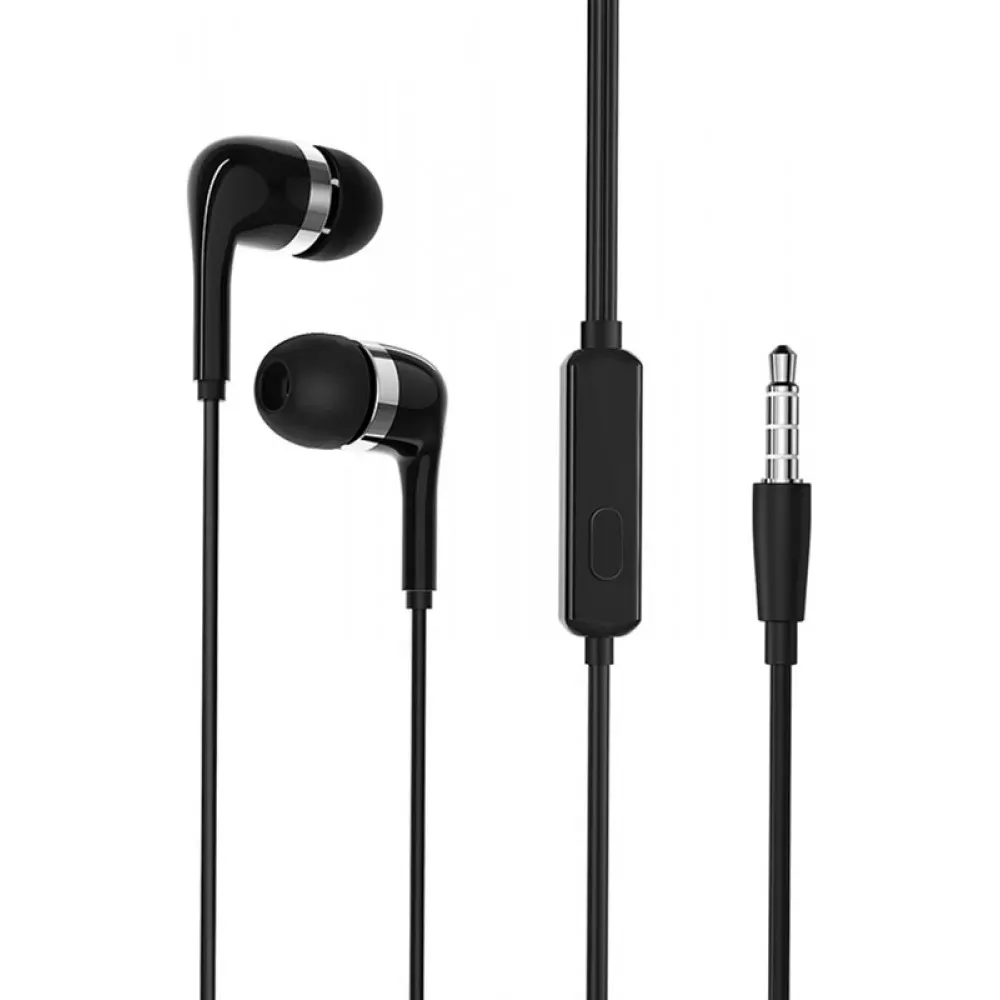 Навушники з мікрофоном 3.5mm  Borofone BM39 Refined — Black — Borofone