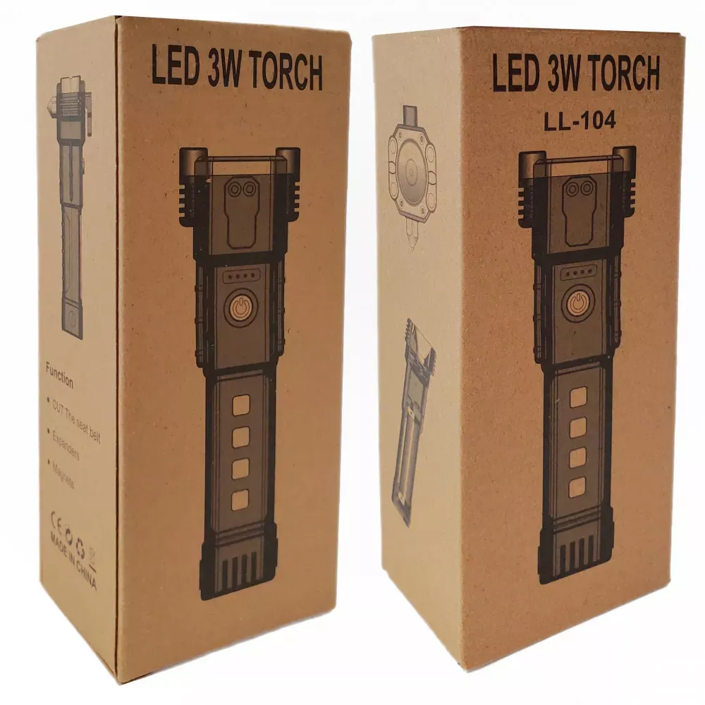 Фонарь ручной Аккумуляторный LED LL-104 XPE LED COB с стеклобоем — фото 3