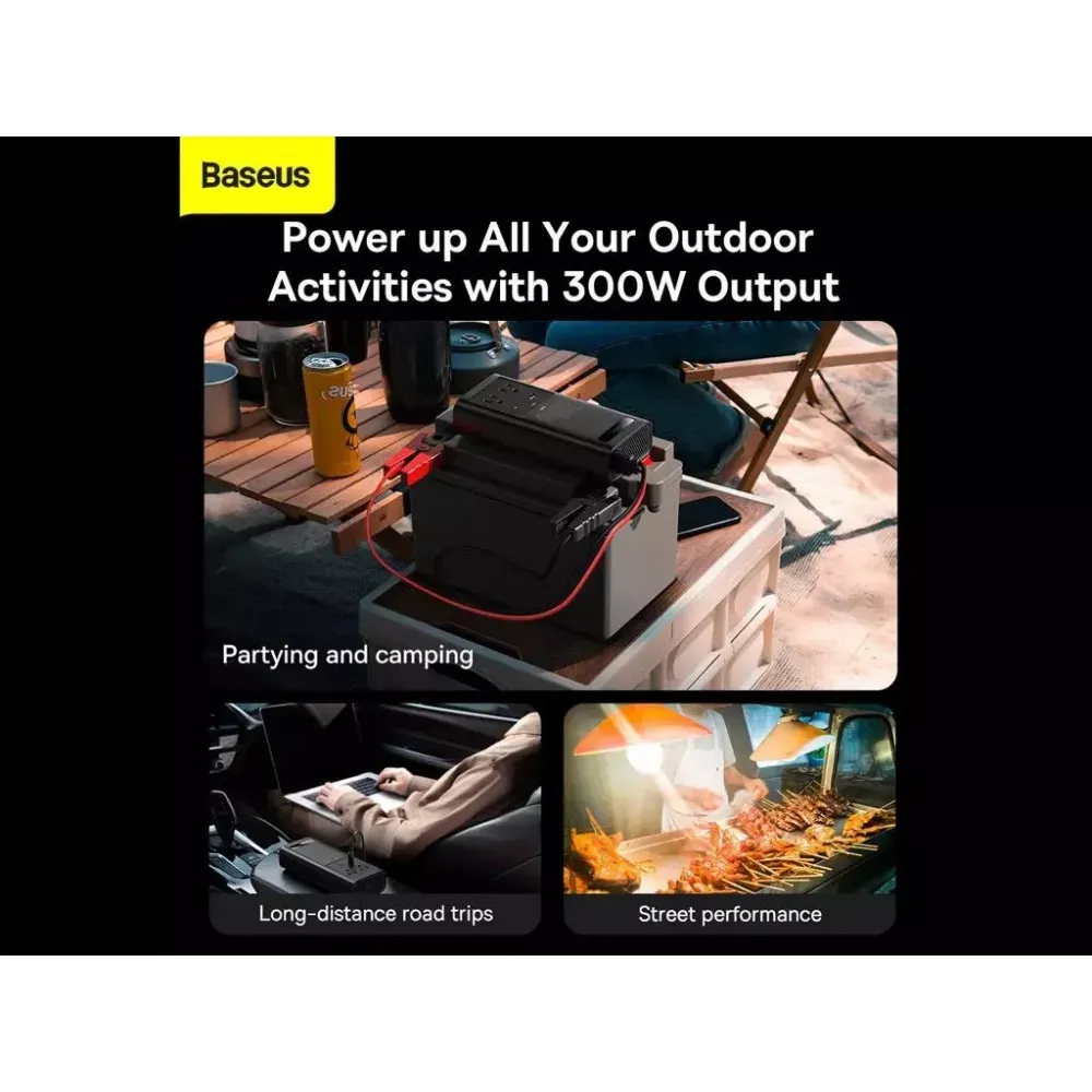 Car Power inverter 300W (110V 220V US/JP) Baseus (CGNB010001) IGBT — CGNB010001 Black - фото 5